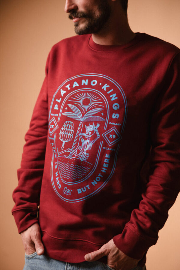 Osss_Canarias_Urban_Sudadera_PlatanoKings_Burdeos